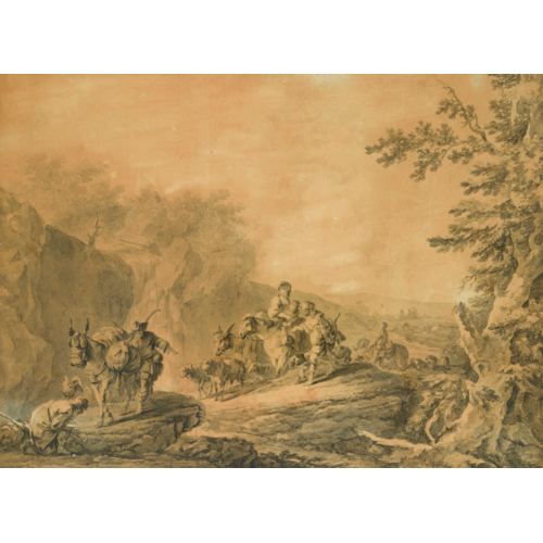 A Shepherd’s Family Travelling with their Flock